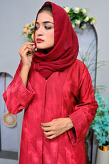 Layali maroon black Abaya