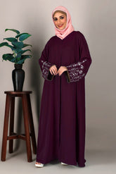 Deluxe Maroon Abaya with Hijab