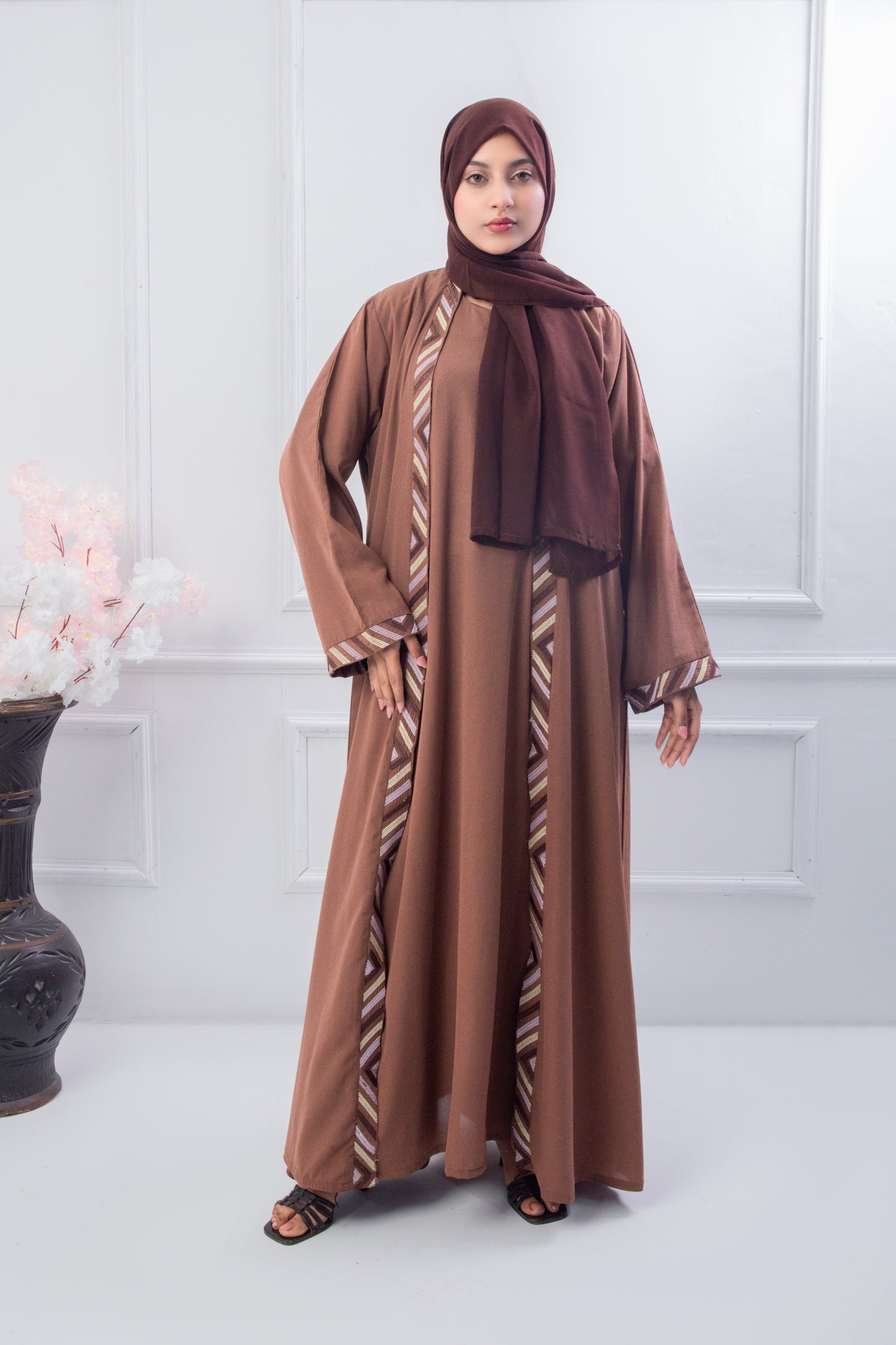 AQSA Beige Abaya with hijab