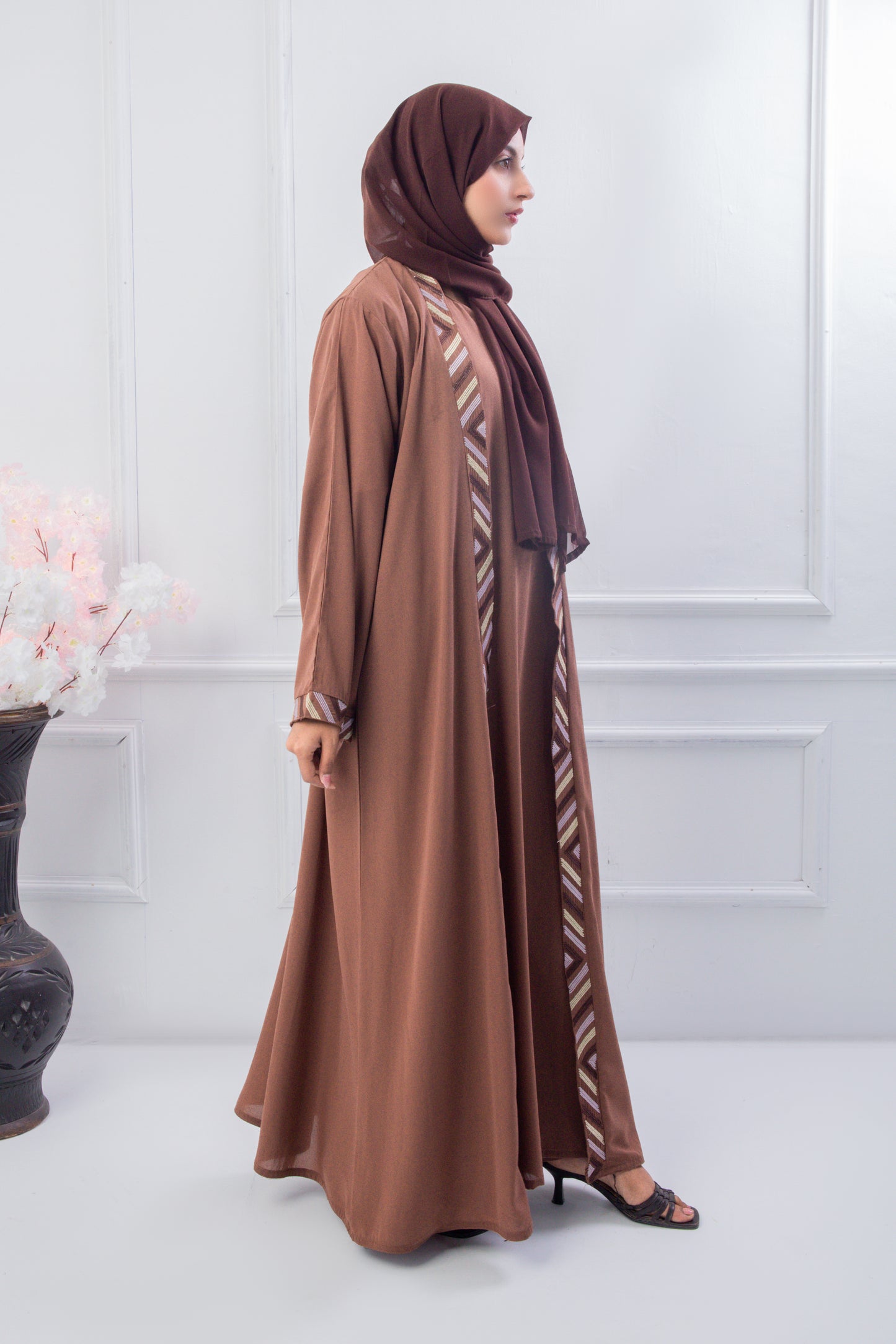 AQSA Beige Abaya with hijab