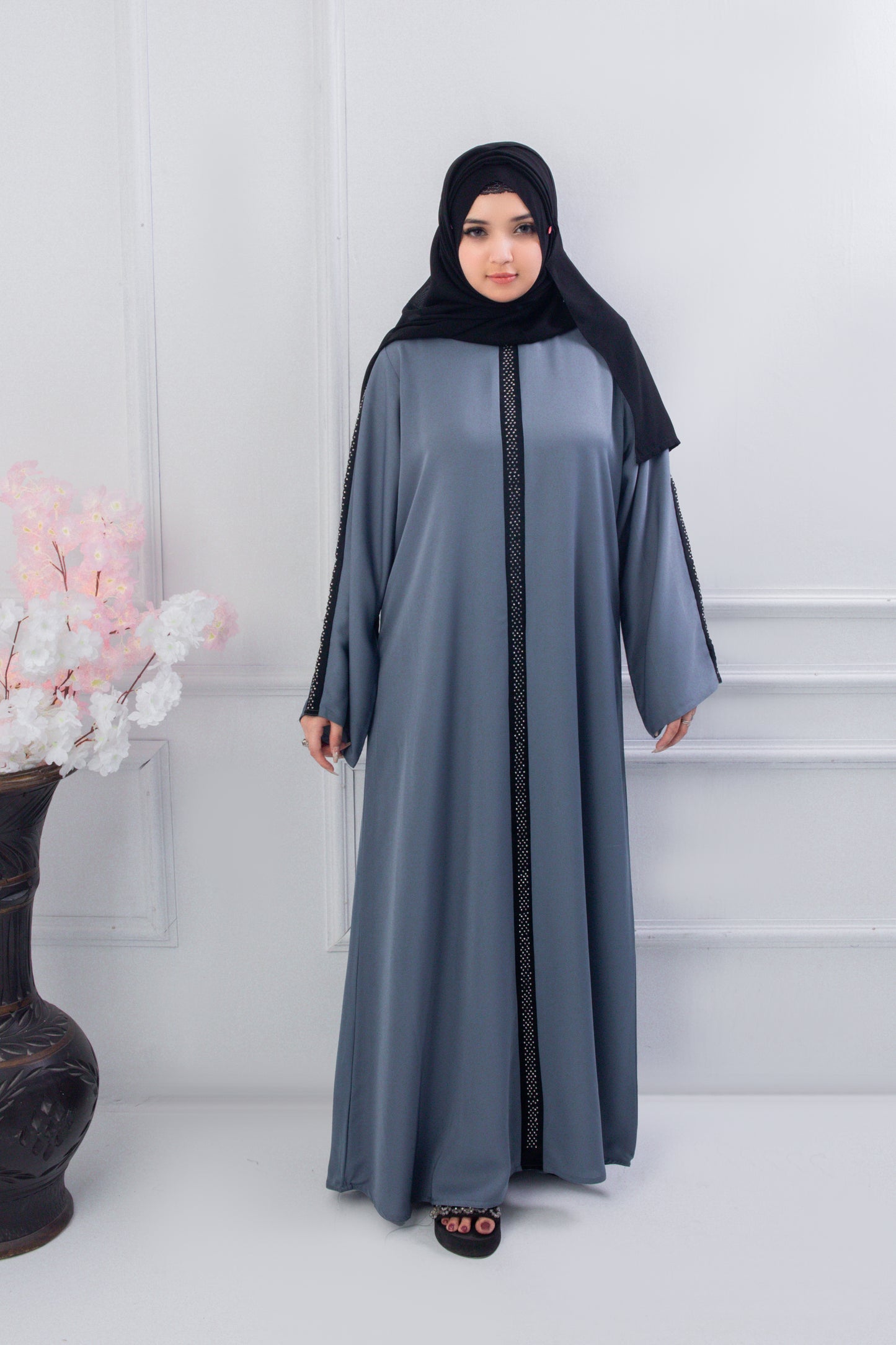 Azure Grace Abaya with hijab