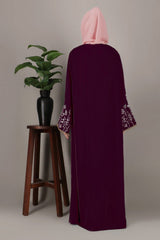Deluxe Maroon Abaya with Hijab
