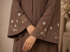 Mocha Bloom Handwork Abaya