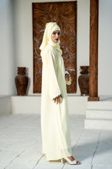 Butter Yellow Court Style Abaya