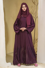 Esmeray Maroon Abaya with Hijab