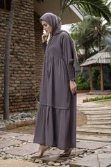Silver Charm Abaya with Hijab
