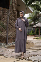 Silver Charm Abaya with Hijab
