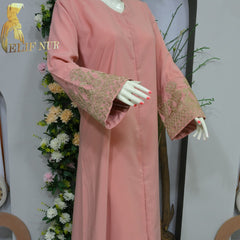 Wahida peach Abaya