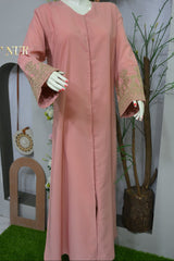 Wahida peach Abaya