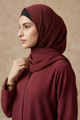 Maroon Luxe Abaya