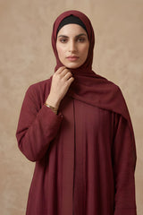 Maroon Luxe Abaya