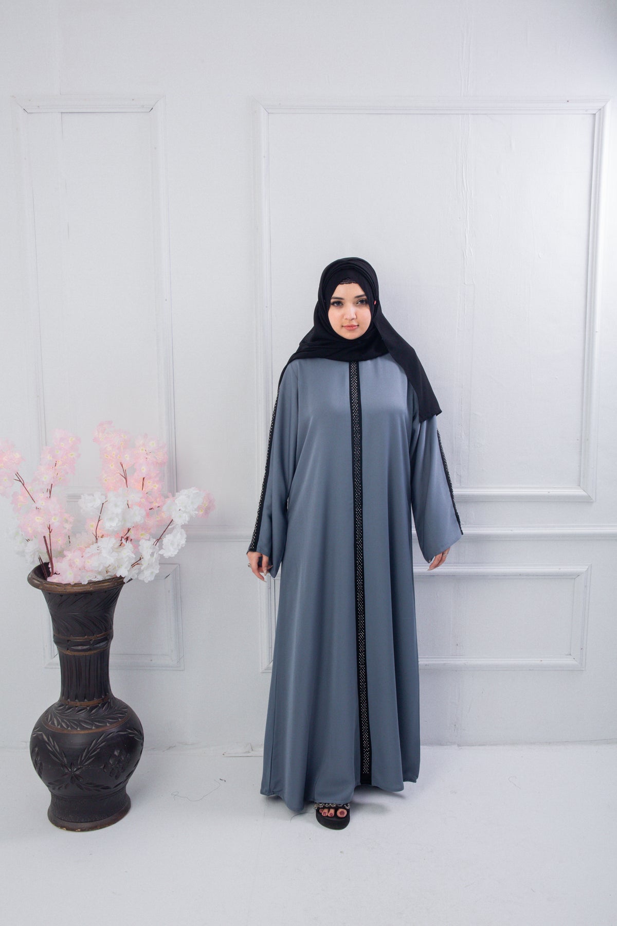 Azure Grace Abaya with hijab