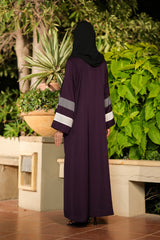 Royal Stripe  Abaya With Hijab