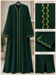 Emerald Garden Embroidered Abaya