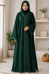 Emerald Garden Embroidered Abaya