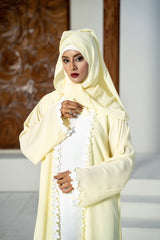 Butter Yellow Court Style Abaya