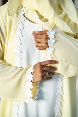 Butter Yellow Court Style Abaya