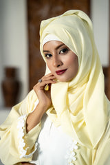 Butter Yellow Court Style Abaya