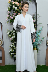WHITE PARI ABAYA
