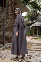 Silver Charm Abaya with Hijab