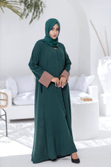 Emerald Charm Abaya with Hijab