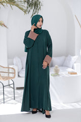 Emerald Charm Abaya with Hijab