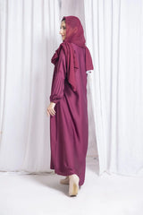 Zaiba Maroon Abaya with Hijab