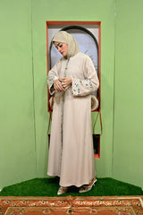 Ivory Bloom Embroidered Abaya