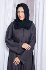Hazel Grey Pocket Abaya with Hijab