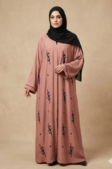 Crystal Rose Handwork Abaya
