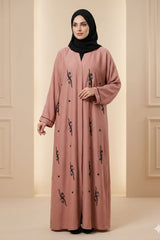 Crystal Rose Handwork Abaya