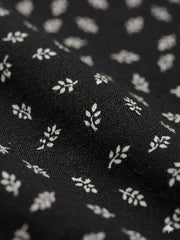 Bahar Leaf Print Prayer Abaya – Black