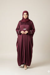 Maroon Shimmer Kaftan Abaya